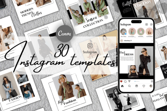 30 Instagram Templates - Fashion & Style: A Designer's Toolkit