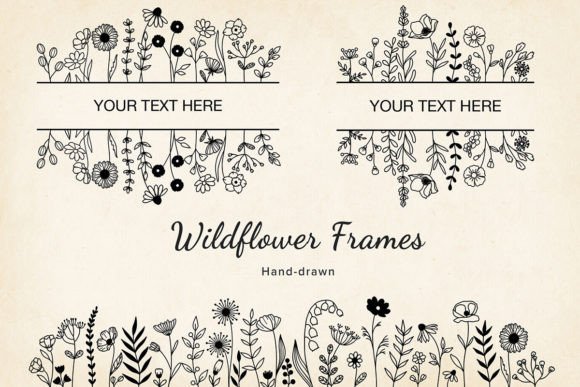 Bring Nature Home: Wildflowers Frame & Border Templates for Modern Design