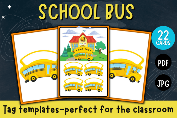 Bus School Tag Templates: Perfect for the Classroom and Beyond