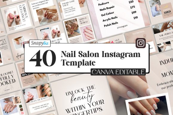 Elevate Your Brand with Nail Salon Instagram Canva Templates