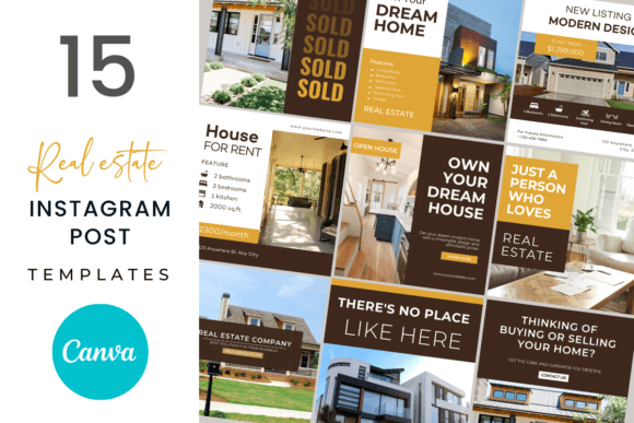 Elevate Your Feed: 15 Real Estate Instagram Post Templates