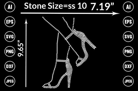 Heel Rhinestone Templates Design: Sparkle & Style