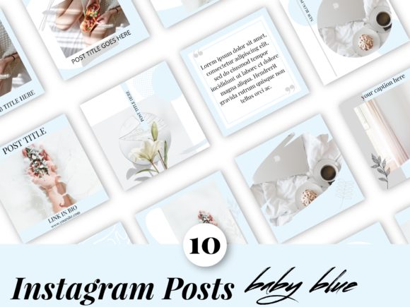 Instagram Post Templates Baby Blue: Effortless Branding