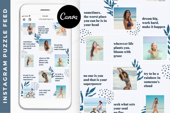 Master Your Instagram Grid with Puzzle Feed Templates in Canva
