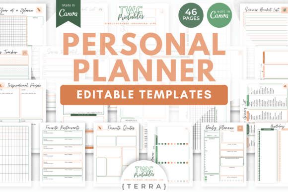 Terra Templates: Your Ultimate Personal Planner Canva Kit