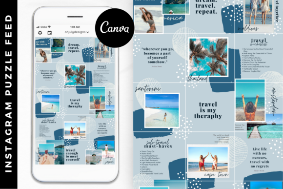 Transform Your Grid: Instagram Templates for Puzzle Feed Canva