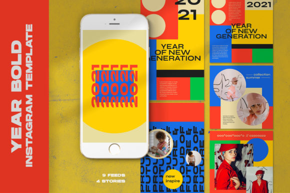 Year Bold Instagram Templates: A Designer's Workflow Boost